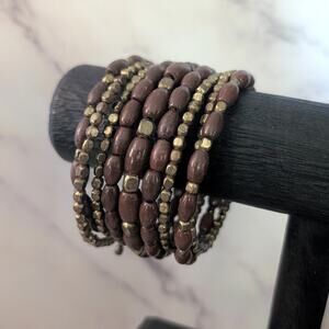 Vintage Wrap Bracelet Brownish/Reddish Tones